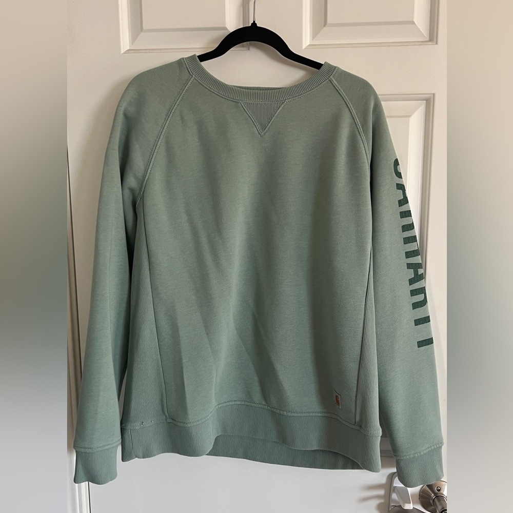 Carhartt Woman’s Sage Green Crewneck Sweater Size XL